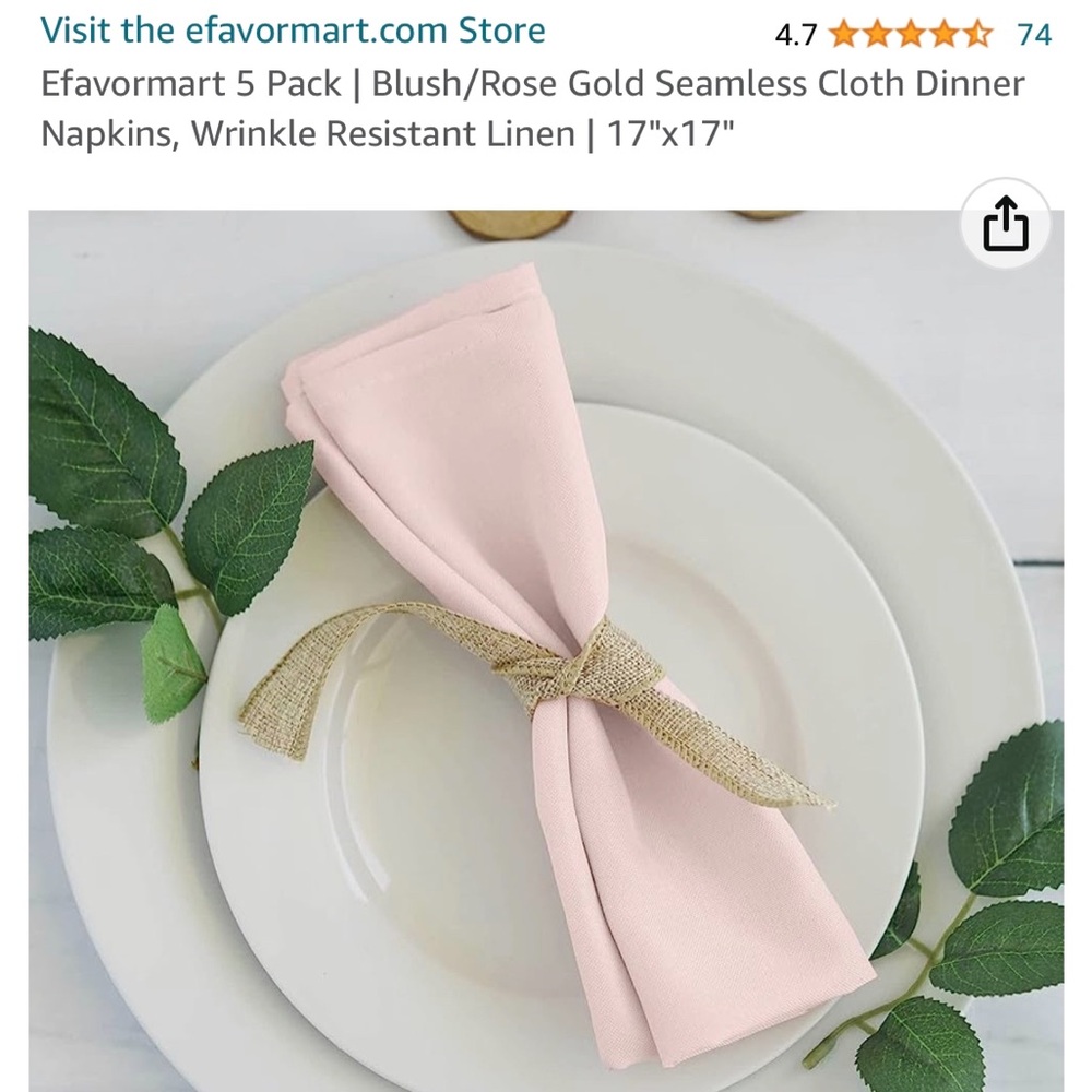 Blush Linen Napkins